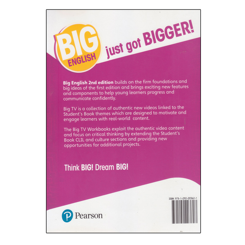 کتاب Big English Big TV 5 Workbook 2nd Edition اثر جمعی از نویسندگان انتشارات الوندپویان کتاب Big English Big TV 5 Workbook 2nd Edition اثر جمعی از نویسندگان انتشارات الوندپویان
