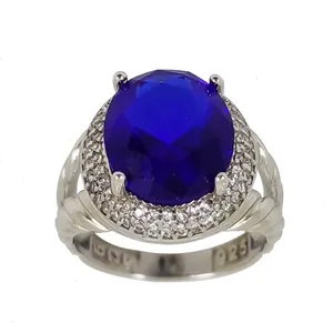 انگشتر نقره زنانه سلین کالا  مدل مریم یاقوت کبود