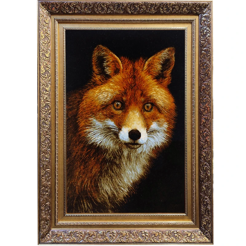 تابلو فرش دستبافت طرح روباه مدل RAR100