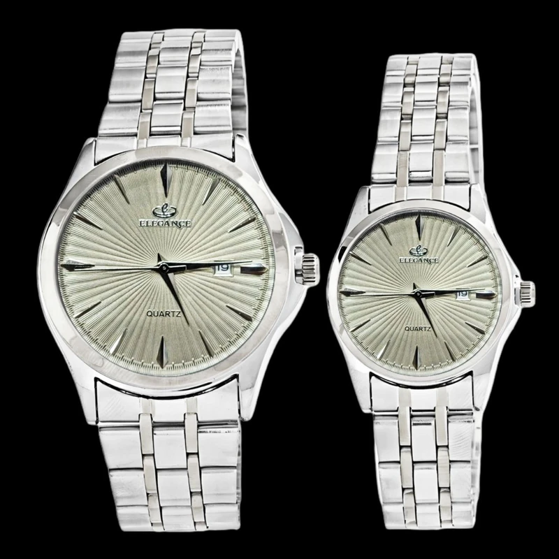 ست ساعت مچی عقربه ای زنانه و مردانه مدل کلاسیک خطی 03