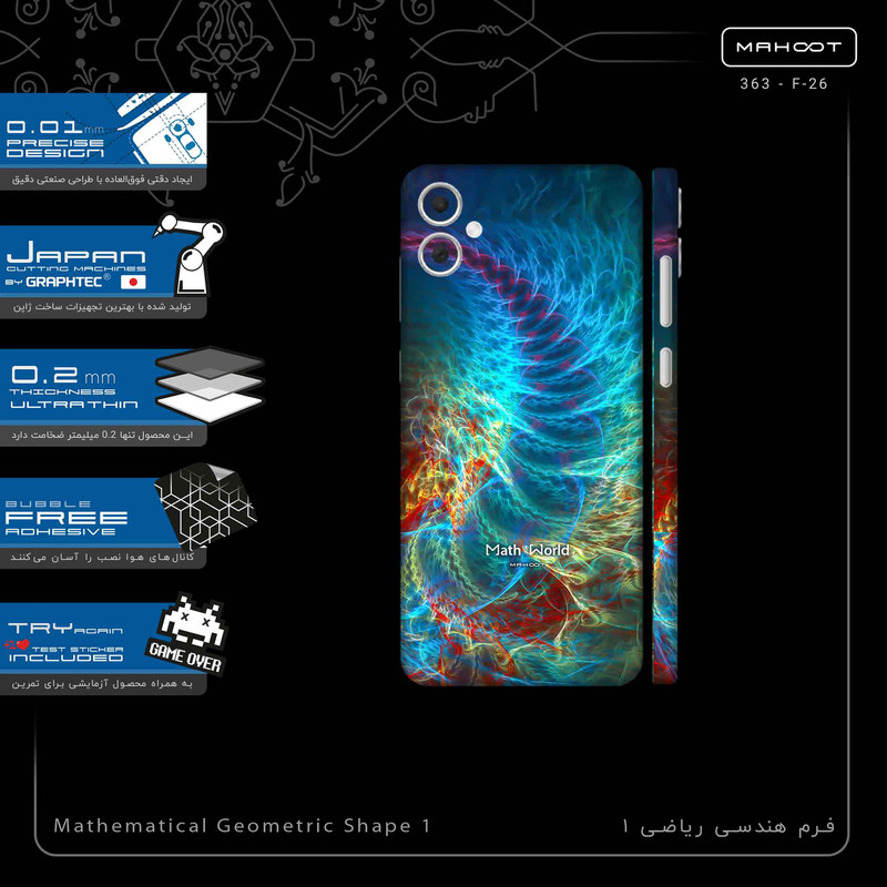 برچسب پوششی ماهوت مدل Mathematical Geometric Shape 1-FullSkin مناسب برای گوشی موبایل سامسونگ Galaxy A05