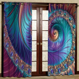 پرده مدل گل دار مخمل پانچی کد 1379 سایز 140x280 سانتی متر
