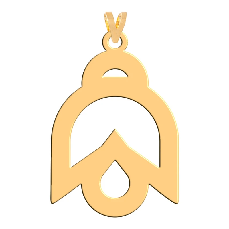 آویز گردنبند طلا 18 عیار زنانه فرشته مدل اسلیمی WNL-000064