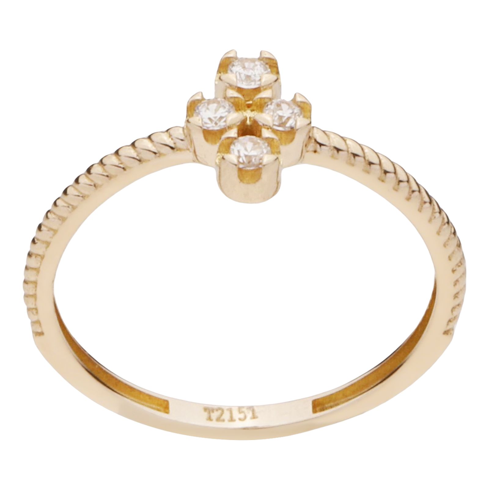 انگشتر طلا کم اجرت 18 عیار زنانه حانیه مدل مینیمال - - 1