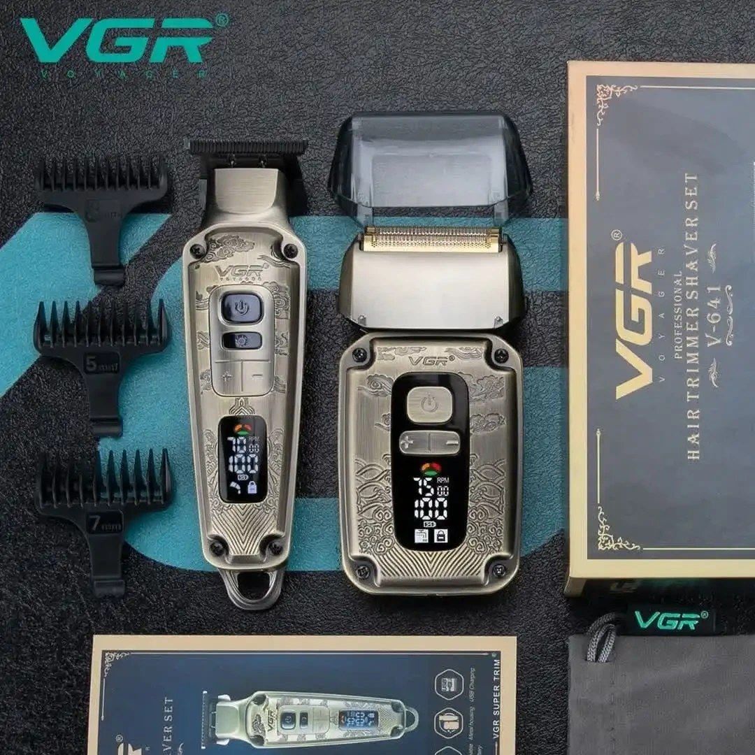  ماشین اصلاح موی سر و صورت وی جی ار مدل V-641 مجموعه 2 عددی -  - 2