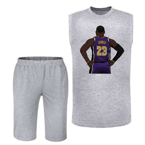 ست تاپ و شلوارک مردانه مدل بسکتبال  کد BA 518 T