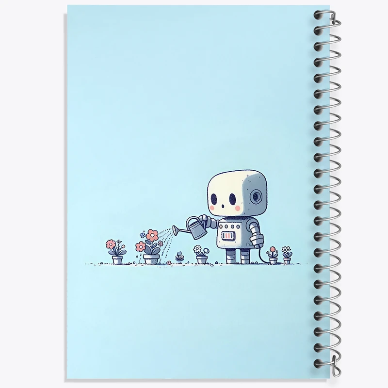 دفتر مشق 50 برگ خندالو طرح ربات کیوت کد N4148