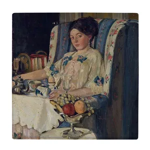 کاشی کارنیلا طرح بانوی کلاسیک مدل لوحی کد klh2015