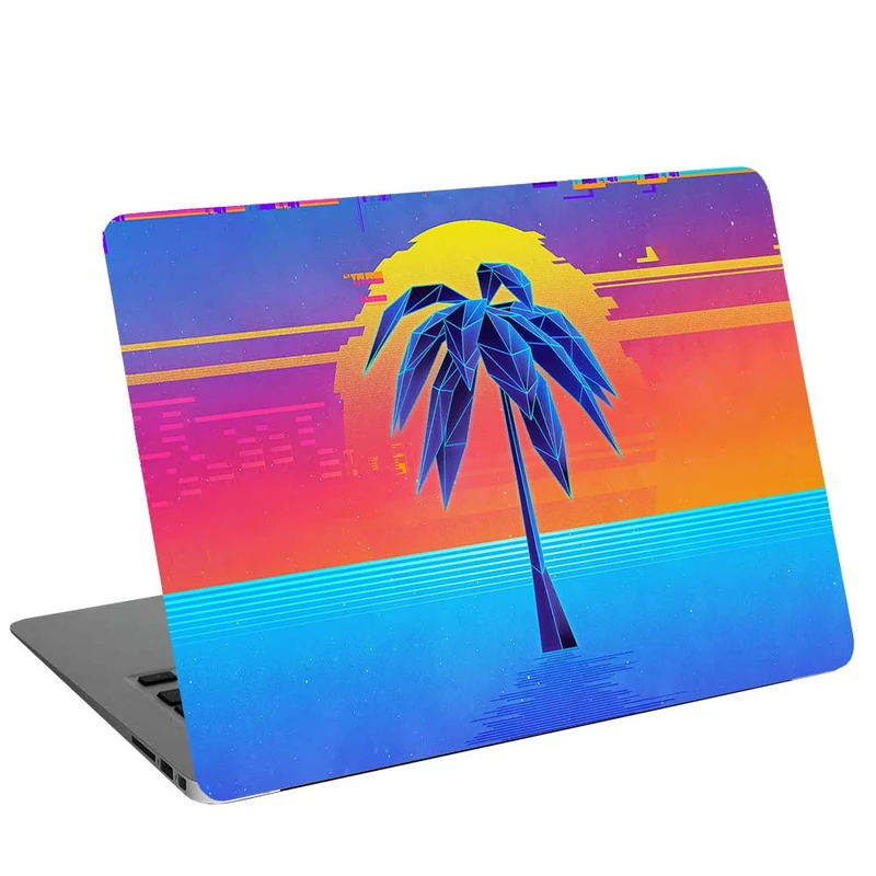 استیکر لپ تاپ مدل palm tree retro G-2043 مناسب برای لپ تاپ 15.6 اینچ