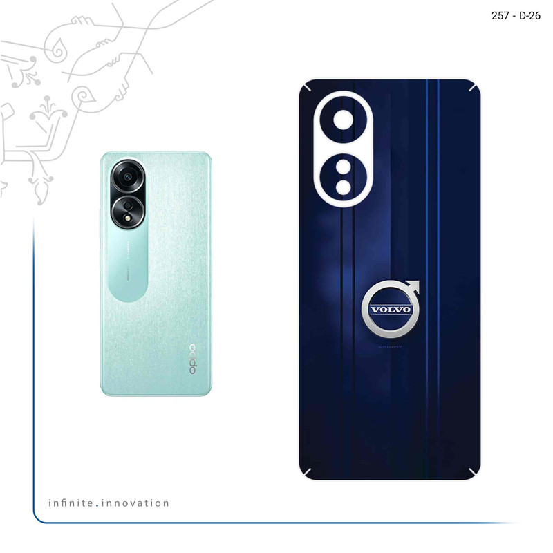 برچسب پوششی ماهوت مدل Volvo مناسب برای گوشی موبایل اپو A58 4G