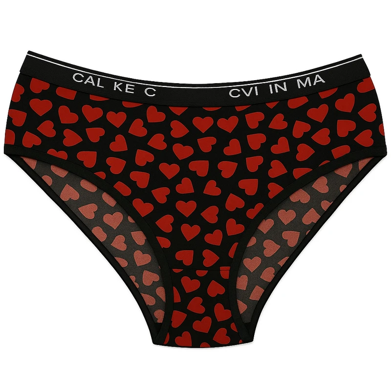 شورت زنانه ماییلدا طرح قلب قلبی کد 5556