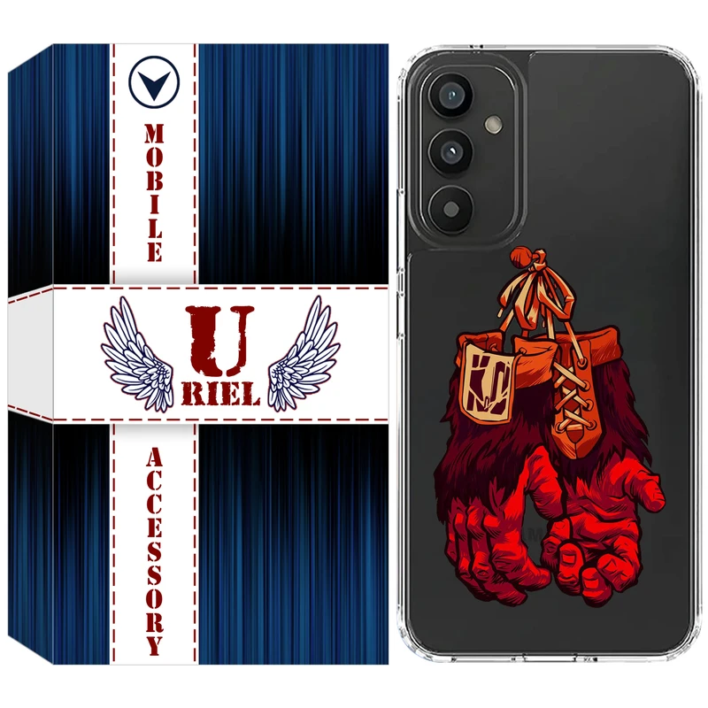 کاور یوریل مدل Clear کد 77 طرح دستکش مناسب برای گوشی موبایل سامسونگ Galaxy M23 / F23 / M13 4G