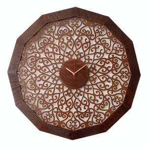 ساعت دیواری مدل معرق چوبی کد 15002