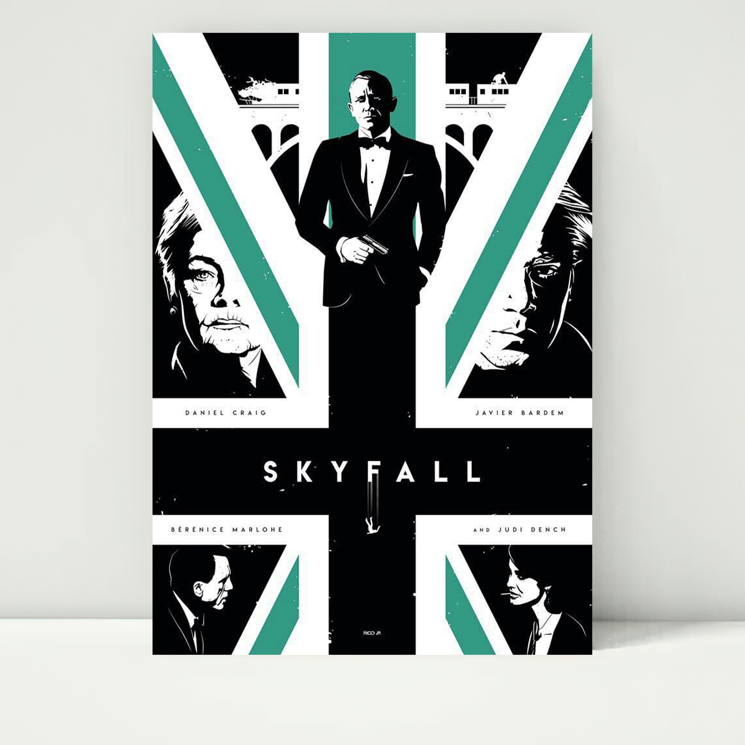 تابلو شاسی مدل پوستر فیلم جیمز باند قسمت اسکای‌فال Skyfall کد FMO78