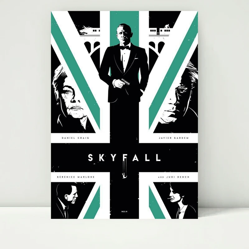 تابلو شاسی مدل پوستر فیلم جیمز باند قسمت اسکایفال Skyfall کد FMO78