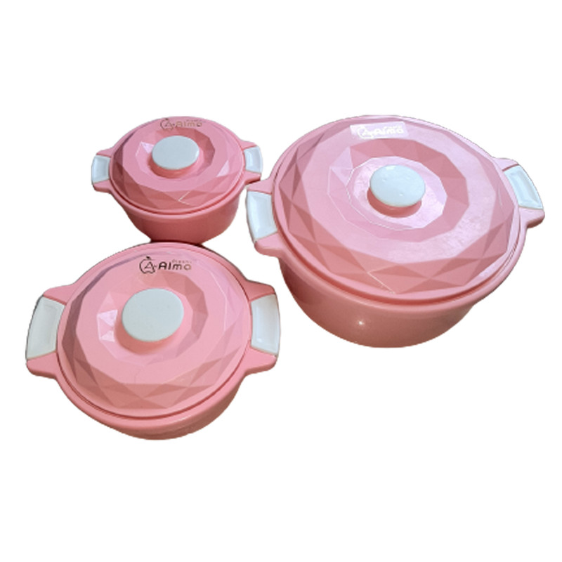 ظرف نگهدارنده مدل قابلمه طرحدار آلما بسته 3 عددی ظرف نگهدارنده مدل قابلمه طرحدار آلما بسته 3 عددی