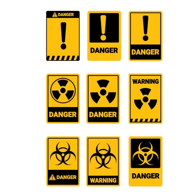 برچسب بدنه خودرو کایمون طرح DANGERکدwh0032 مجموعه 12 عددی 