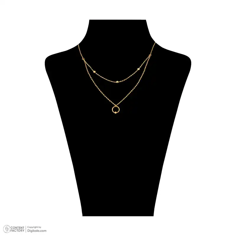 گردنبند طلا 18 عیار زنانه گنجینه هنر خوش نشین مدل البرنادو دو زنجیره کد G21