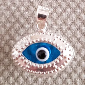 آویز گردنبند نقره زنانه مدل چشم نظر کد PP32