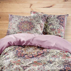 سرویس روتختی مدوپد طرح فرش بیجار لچک و ترنج مدل C-bijar37 یک نفره 4 تکه