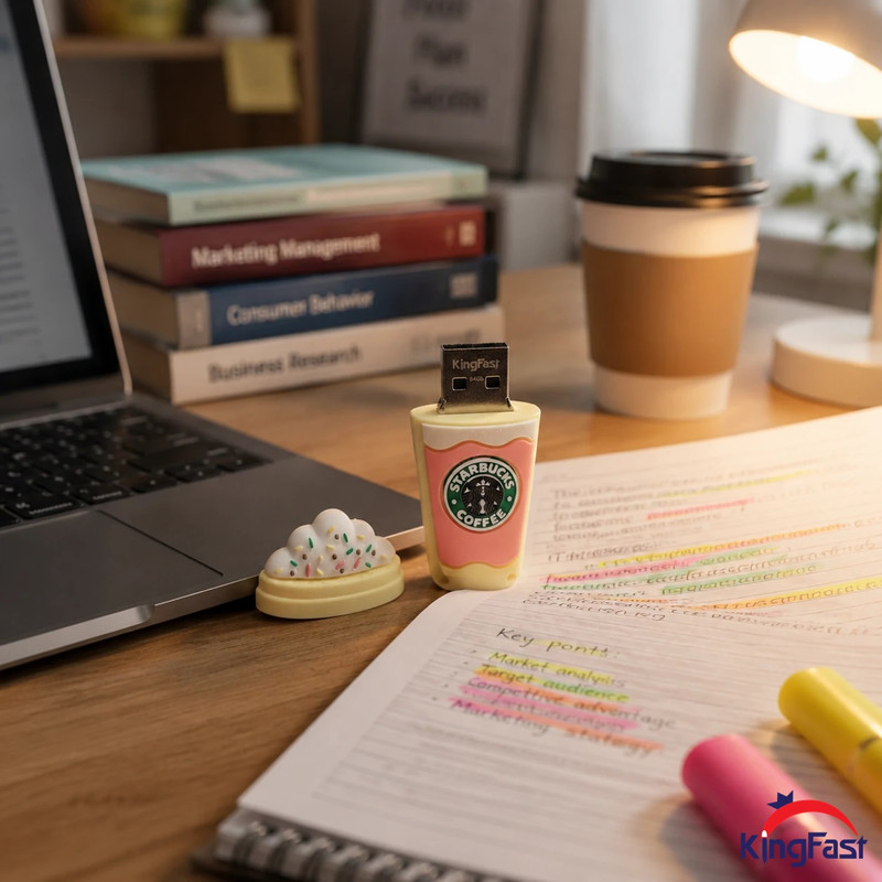 فلش مموری کینگ فست طرح فنجان قهوه مدل Starbucks Coffee Cup CF-11 ظرفیت 32 گیگابایت با رابط USB 3.0