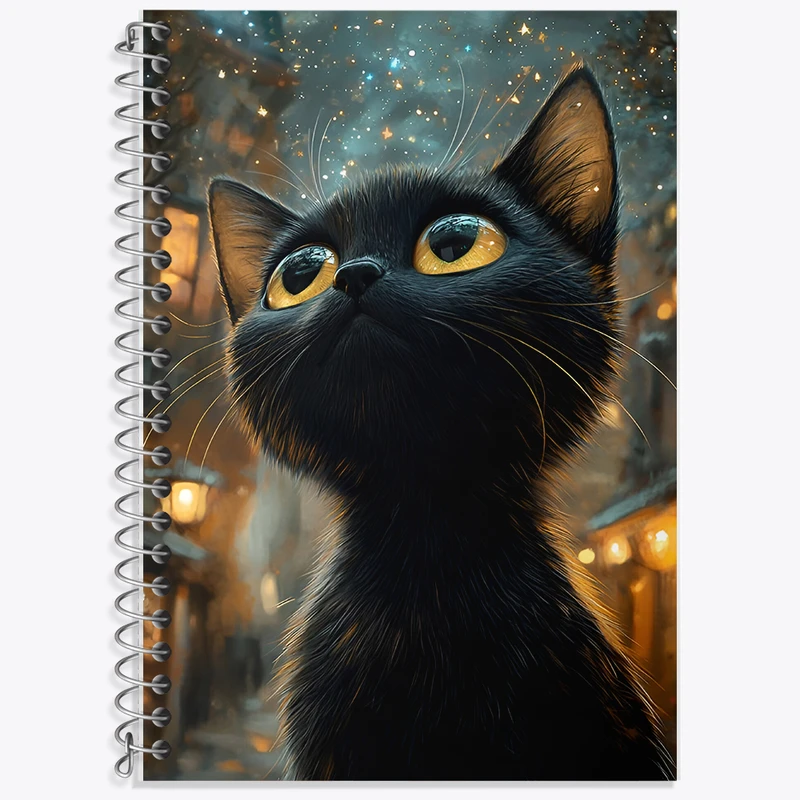 دفتر نت موسیقی 50 برگ خندالو طرح گربه ی سیاه کد F5984