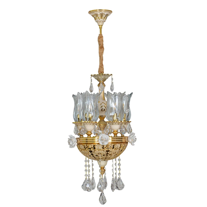 لوستر آویز نه شعله چشمه نور کد S3707/9H-GWT