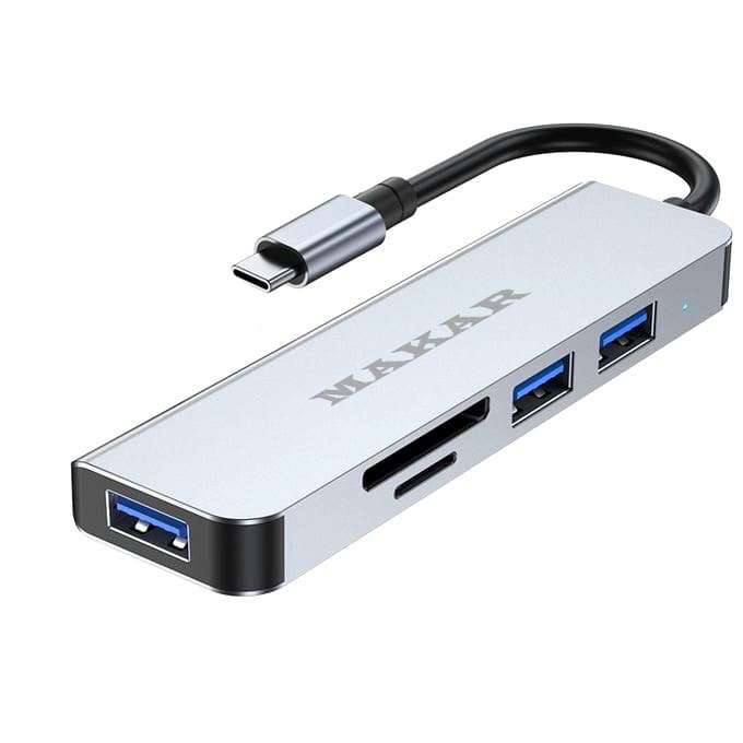 هاب و کارت خوان 5 پورت USB-C ماکار مدل 5in1 MK-HU235-C هاب و کارت خوان 5 پورت USB-C ماکار مدل 5in1 MK-HU235-C