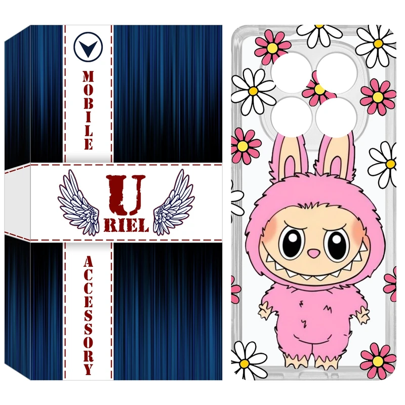 کاور یوریل مدل Clear کد 106 طرح لبوبو Labubu مناسب برای گوشی موبایل شیائومی Redmi Note 14 Pro 4G / Poco X7