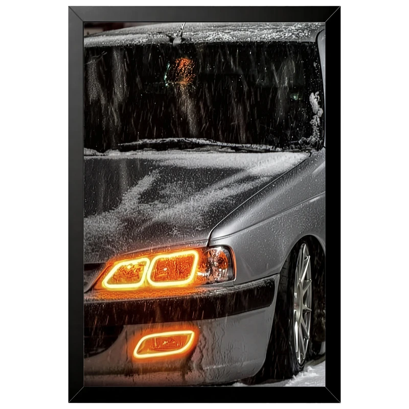 تابلو بکلیت طرح ماشین و خودرو پژو پارس (پرشیا) مدل B-po2151 فریم مشکی