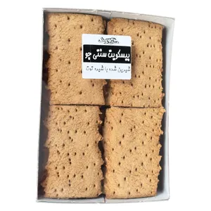 نان بیسکویتی جو سبوسدار با شهد توت نان و‌عسل - 500 گرم