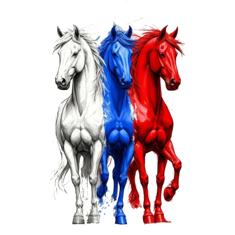 استیکر پارچه و لباس پاد آفرین مدل حیوانات اسب کد 2307