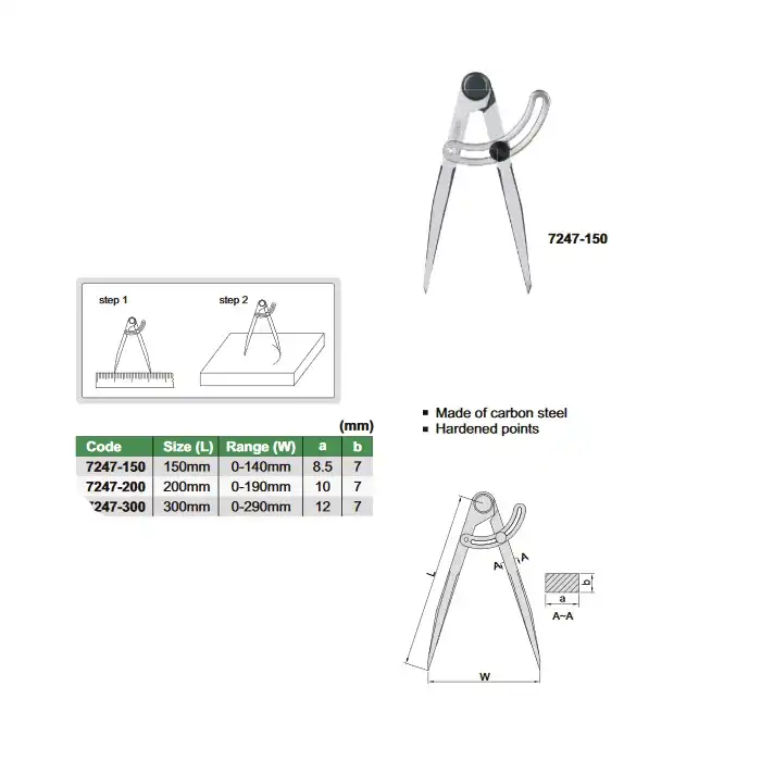 پرگار اینسایز مدل 200-7247