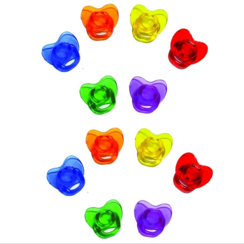 ملزومات عروسک سازی مدل پستونک شیشه‌ای کد col0312 بسته 12 عددی