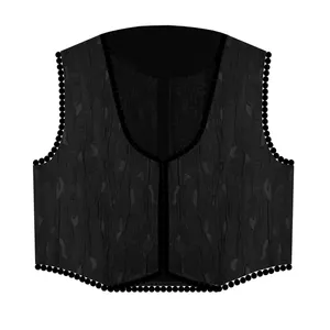 وست یقه گرد زنانه مدل ژاکارد کد AK1467