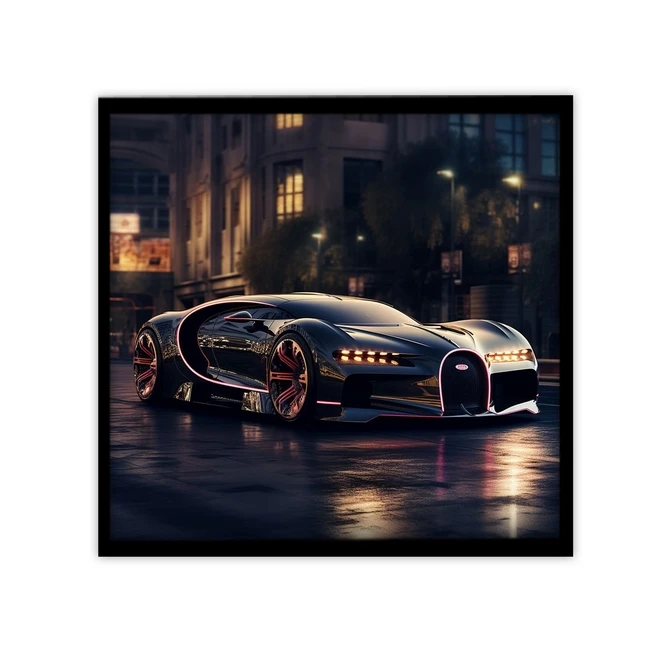 تابلو نوری بکلیت طرح ماشین بوگاتی چیرون مدل B-MID-19526