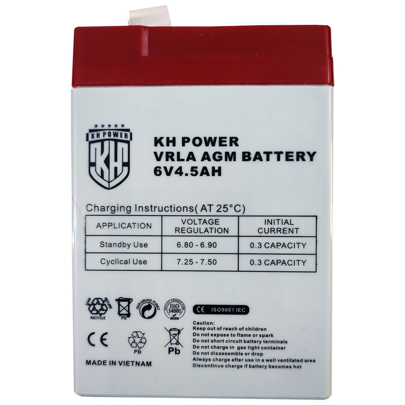 باتری UPS با ولتاژ 6 ولت و شدت جریان 4.5 آمپرساعت کا اچ پاور مدل KH 6-4.5