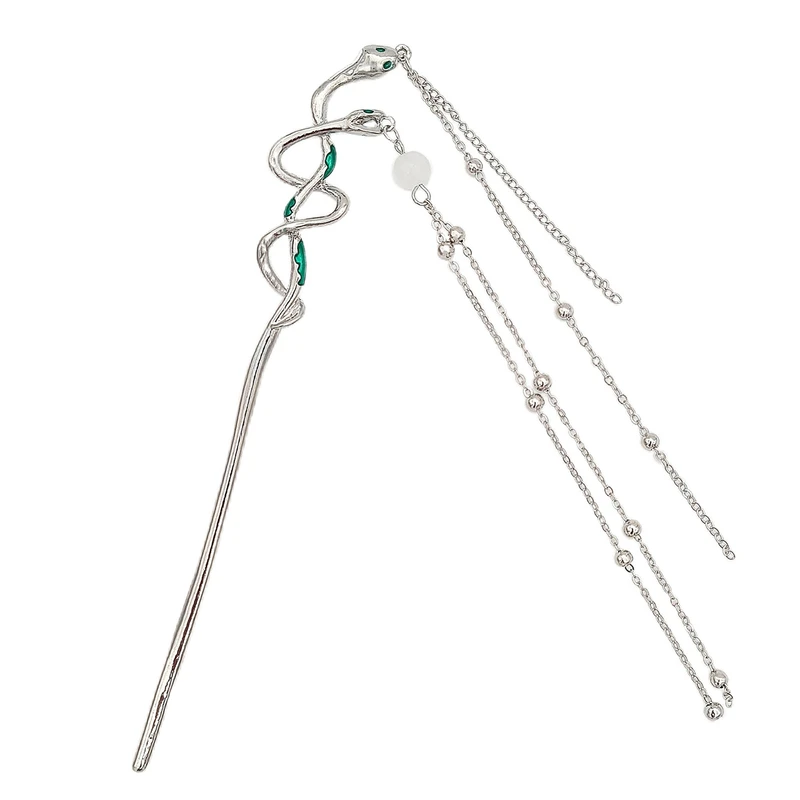 گیره مو زنانه مدل کانزاشی مار آویزدار کد 0921