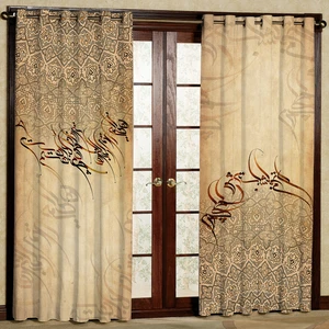 پرده مدل شعر مخمل پانچی کد 1060L سایز 140x280 سانتی متر
