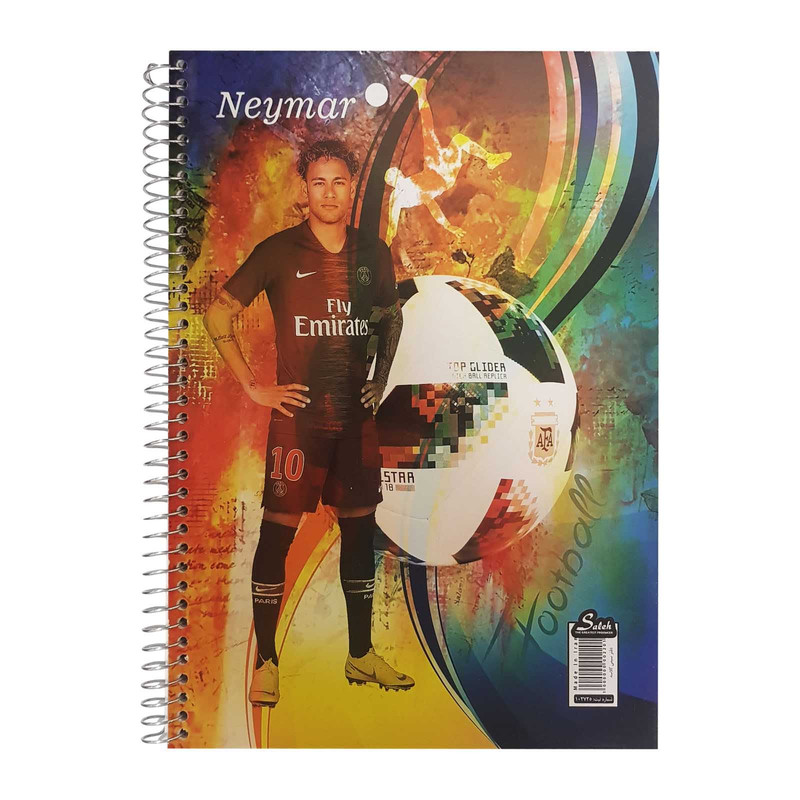 دفتر مشق 80 برگ صالح طرح فوتبالی کد foot-005