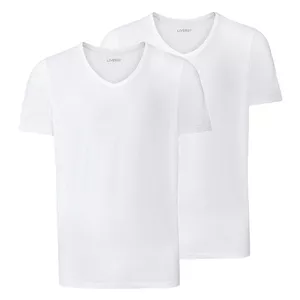 تی شرت آستین کوتاه مردانه لیورجی مدل یقه هفت کد 7col2pW مجموعه دو عددی