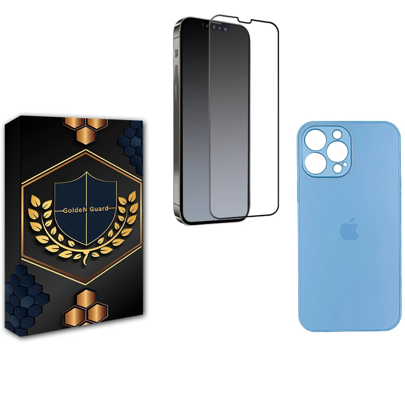 کاور گلدن گارد مدل silicone مناسب برای گوشی موبایل اپل iphone 13 pro max به همراه محافظ صفحه نمایش
