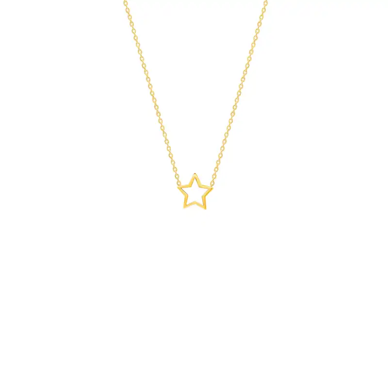 گردنبند طلا 18 عیار زنانه مدل ستاره