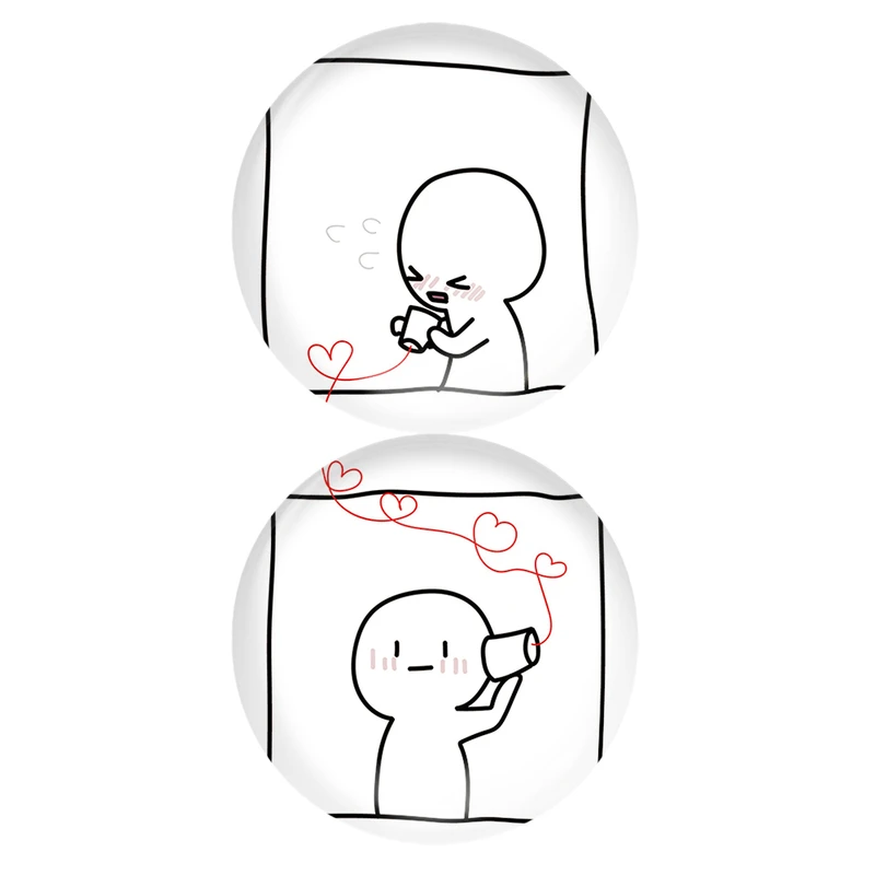 مگنت خندالو مدل عاشقانه Love کد A108 مجموعه 2 عددی