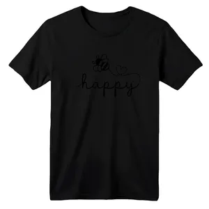 تی شرت آستین کوتاه یقه گرد  بچگانه مدل زنبور خوشحال