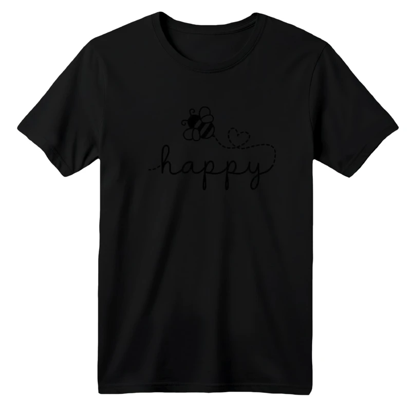 تی شرت آستین کوتاه یقه گرد  بچگانه مدل زنبور خوشحال