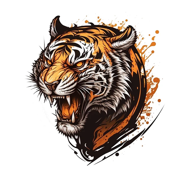 استیکر پارچه و لباس پاد آفرین طرح ببر کد 1197