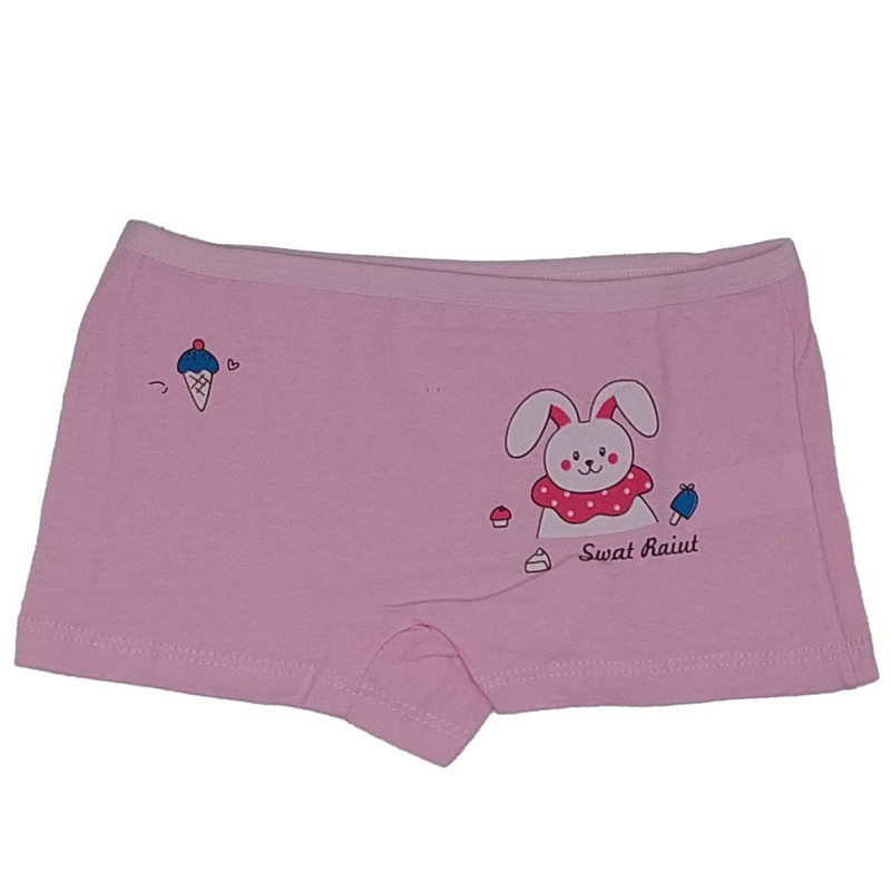 شورت دخترانه مدل نخی پادار خرگوش و بستنی کد 1522