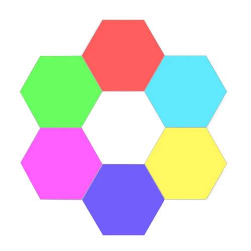 چراغ تزیینی مدل لمسی طرح RGB بسته 6 عددی
