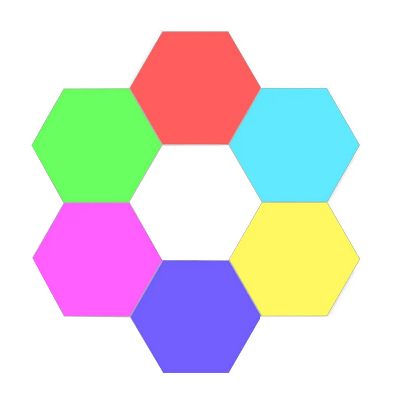چراغ تزیینی مدل لمسی طرح RGB بسته 6 عددی